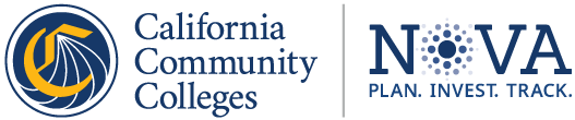 California Community Colleges and NOVA logo separated with a grey bar