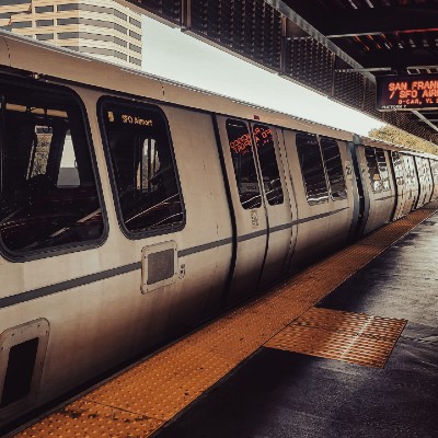 A BART (bay area rapid transit) train