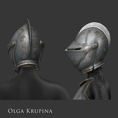 an image of two sets of armor, credit olga krupina
