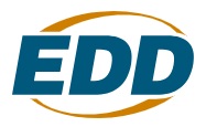 EDD logo in blue